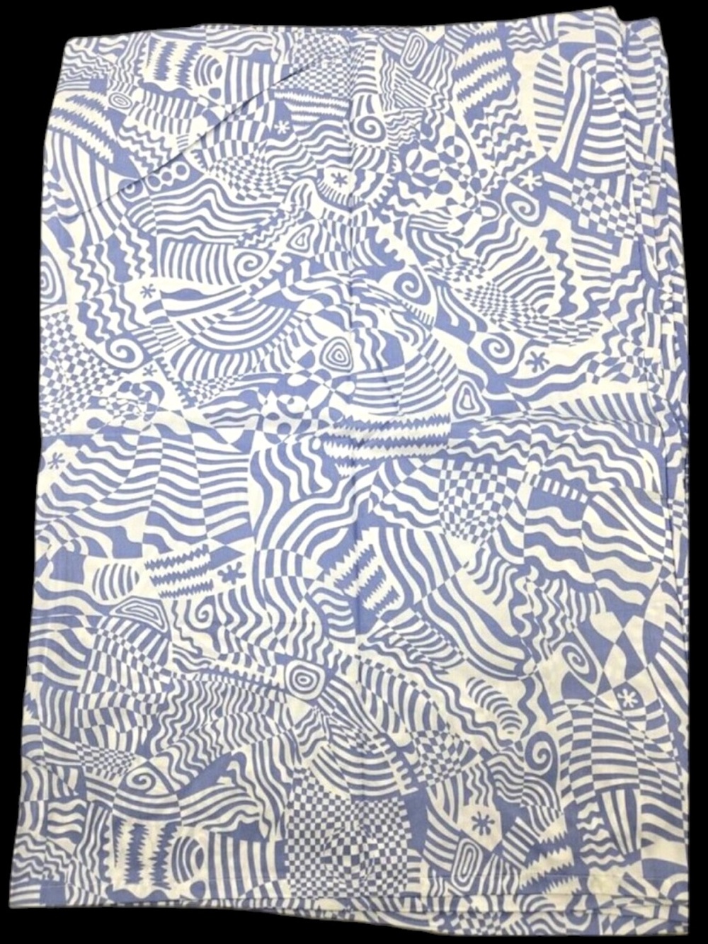 Brooklinen King Size Flat Sheet Contour & Flow in Raindrop Blue